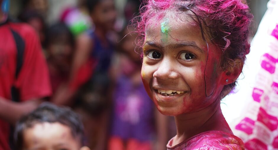 girl in shirt smiling